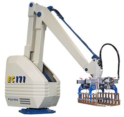 Przemysłowy 4KVA 100m3 / H Robotic Bag Palletizer Eco Automatyczna maszyna do pakowania kartonów